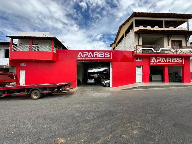 Fachada da oficina mecânica APARBS na cidade de Porteirinha MG